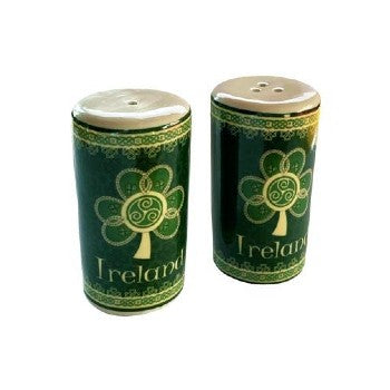 Ceramic Shamrock Spiral Salt & Pepper Set