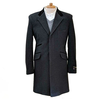 Wool & Cashmere Blend Slim Fit 3/4 Overcoat [2 Colors]