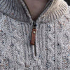 Quarter-Zip Aran Sweater [3 Colors]