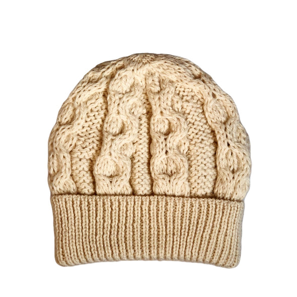 Aran Honeycomb Knit Beanie [ 4 Colors ]