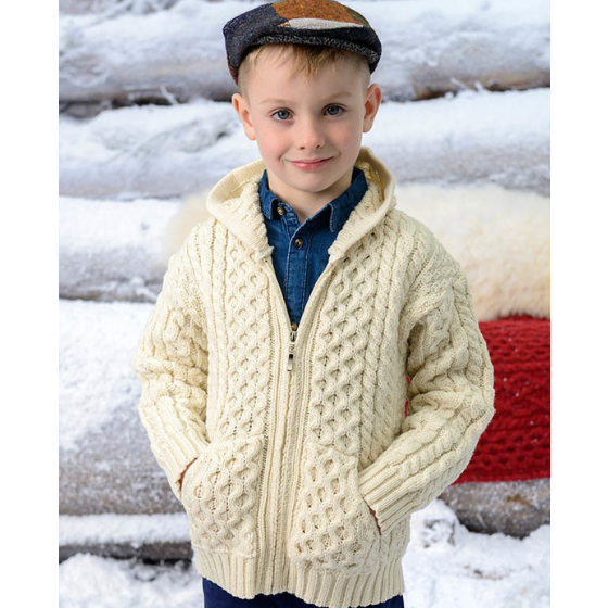 Boys aran best sale cardigan