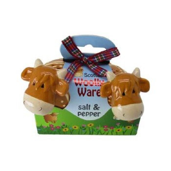 Ceramic Highland Cow Salt & Pepper Set