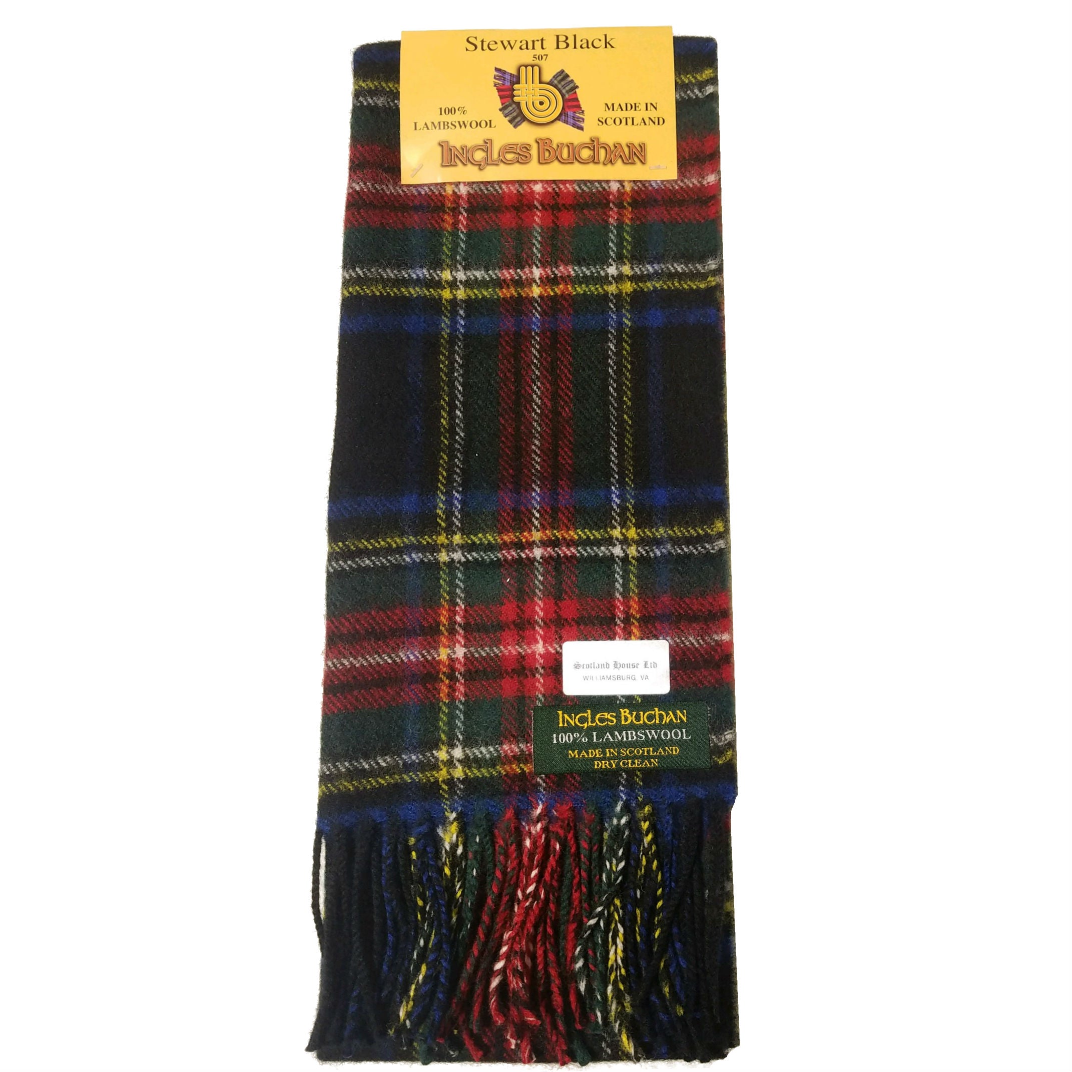 OPEN YY☆23FW OPEN YY TARTAN WOOL SCARF OPEN YY TARTAN WOOL SCARF, BLUE
