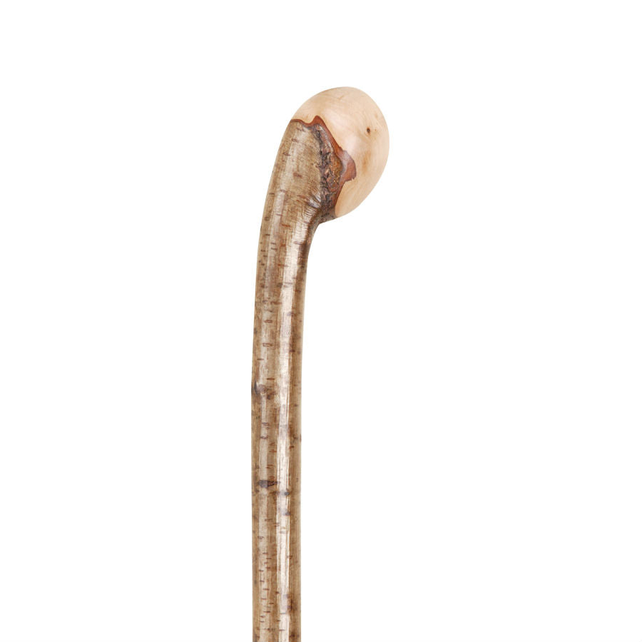 brown hazel wood walking stick cane
