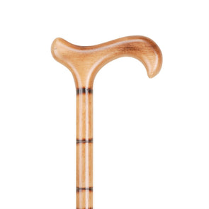 brown wooden derby cane
