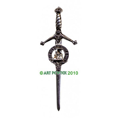 Clan Kilt Pin / Brooch from Art Pewter of Scotland — [ 68 Names ]