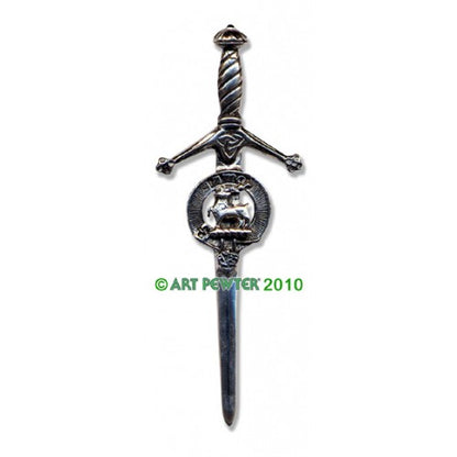 Clan Kilt Pin / Brooch from Art Pewter of Scotland — [ 68 Names ]