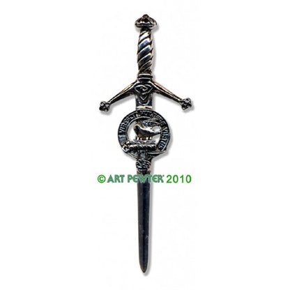 Clan Kilt Pin / Brooch from Art Pewter of Scotland — [ 68 Names ]