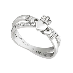 Women's Crossover Claddagh Ring