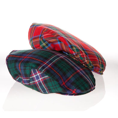 tartan plaid driving caps for men, made in Scotland