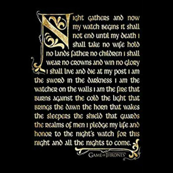 Game of Thrones Tankard | Night's Watch Oath