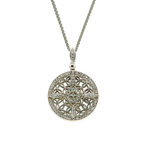 light side of reversible silver & CZ Celtic necklace, smaller version