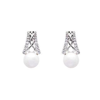 Trinity Pearl Post Earrings