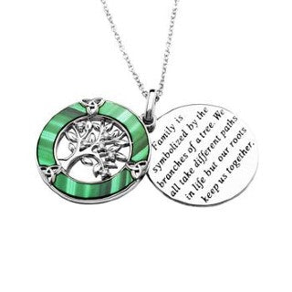 Tree of Life Malachite Pendant