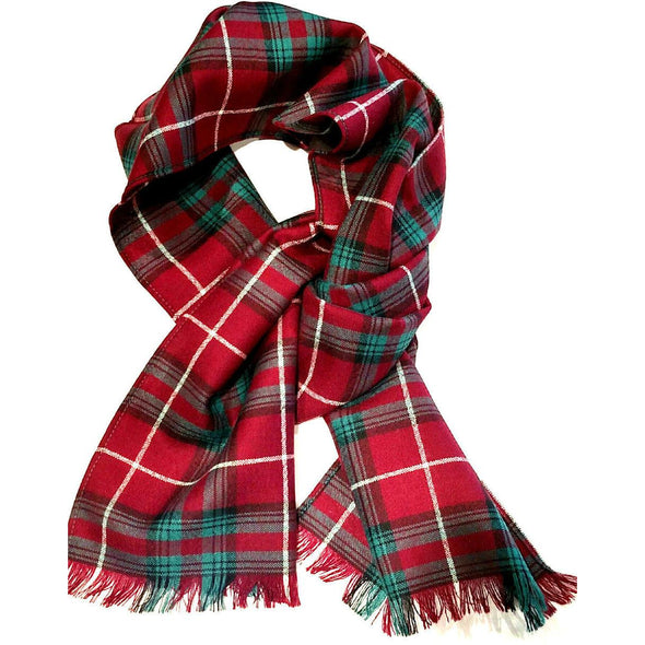 worsted wool tartan plaid scarves from Ingles Buchan of Scotland